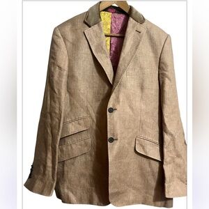 Ted Baker Light Brown Blazer with Contrast Lining